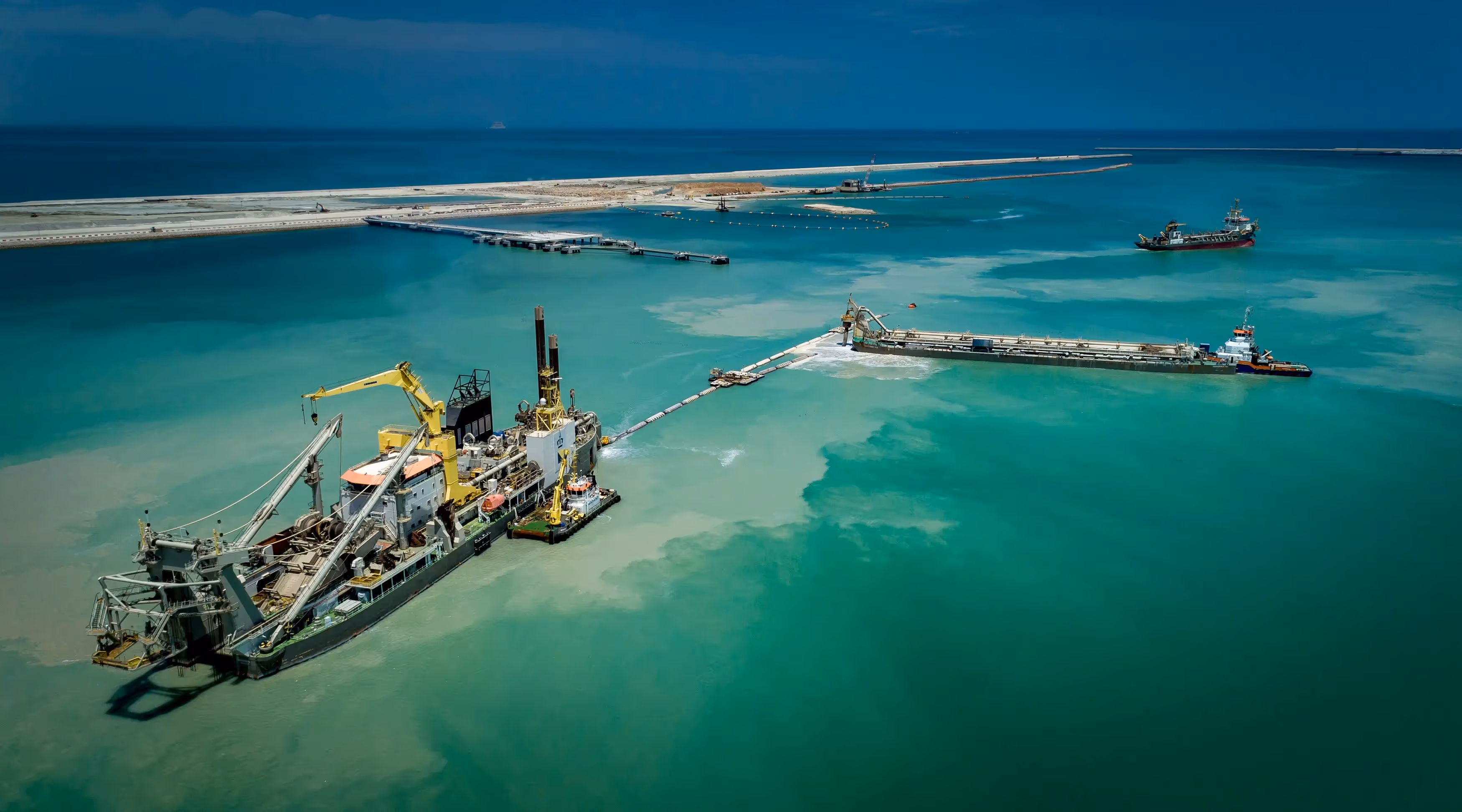 Boskalis offshore vessels at sea
